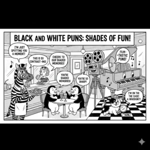 black and white puns