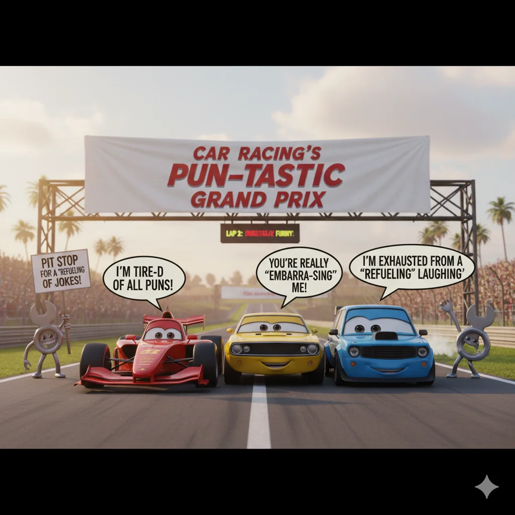 car racing puns