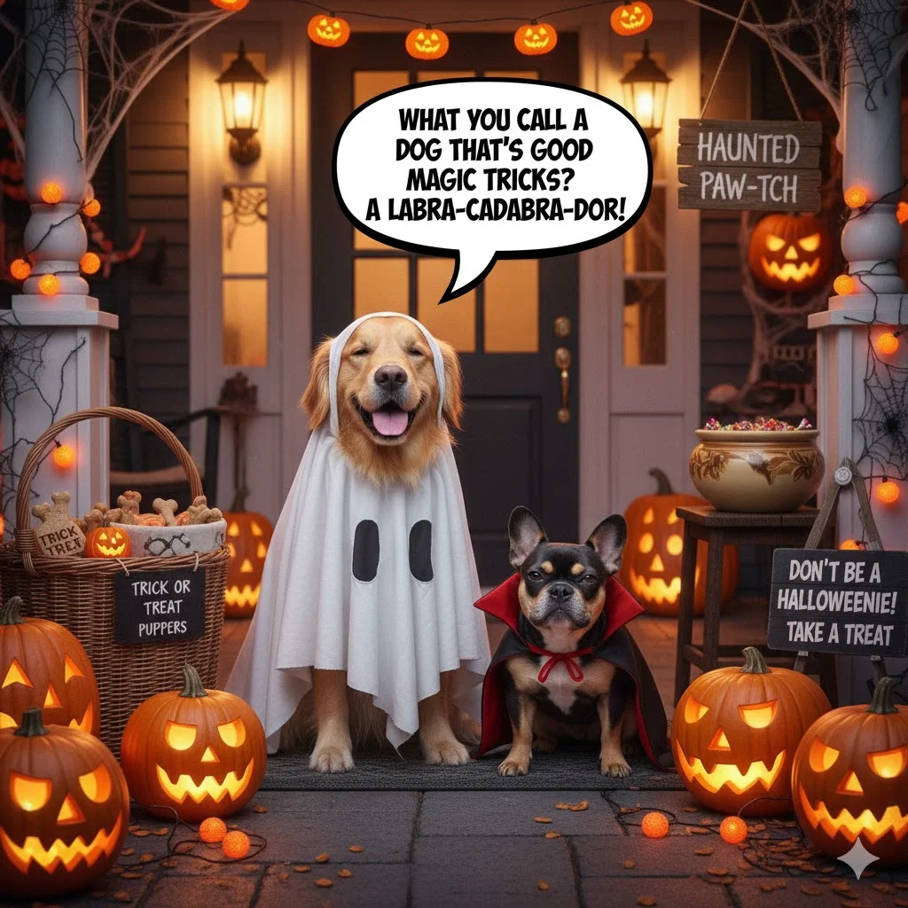 halloween dog puns