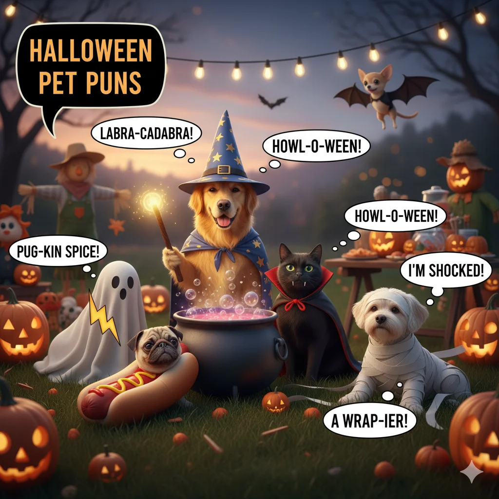 halloween pet puns