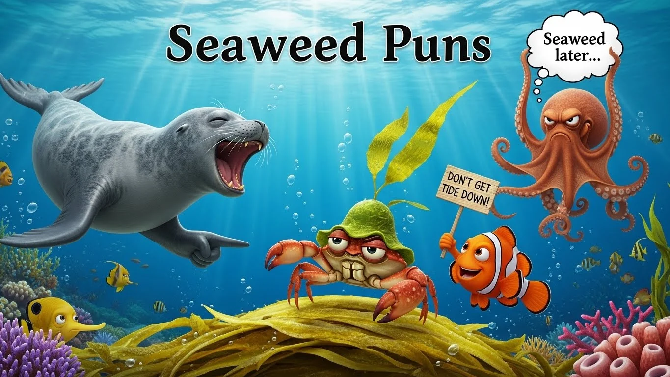 Seaweed business puns for a tidal success