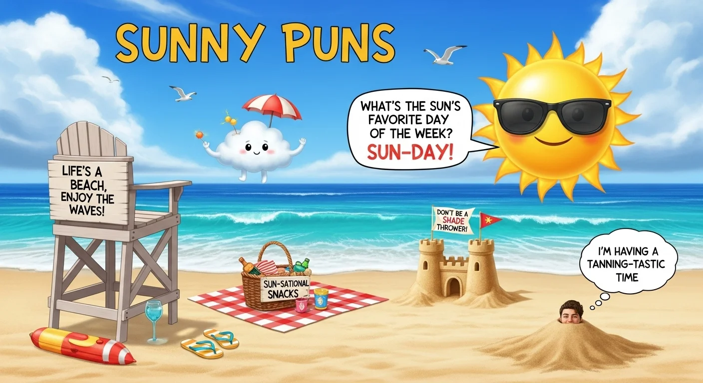 Sunny Puns Captions