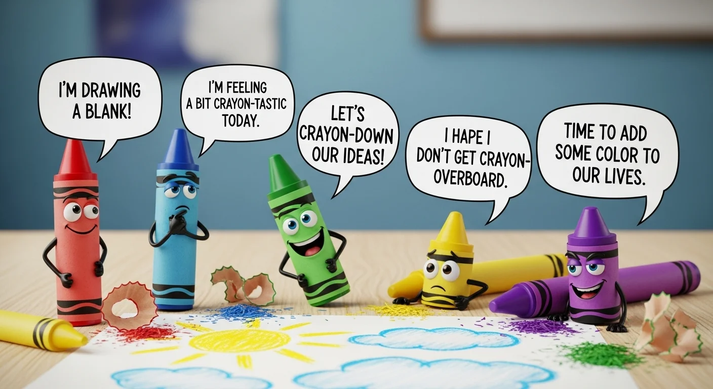 Cute crayon puns