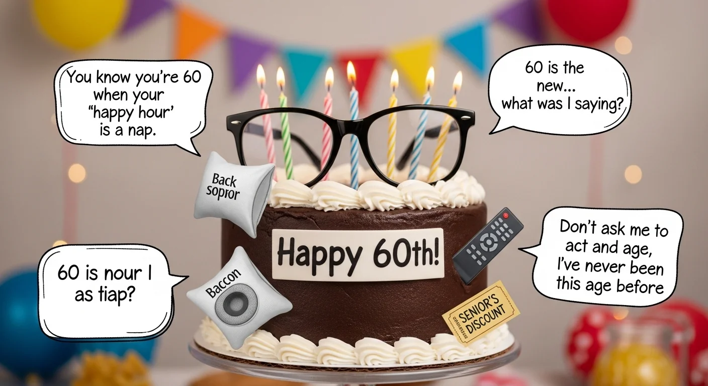 Funny 60th Birthday One-Liners