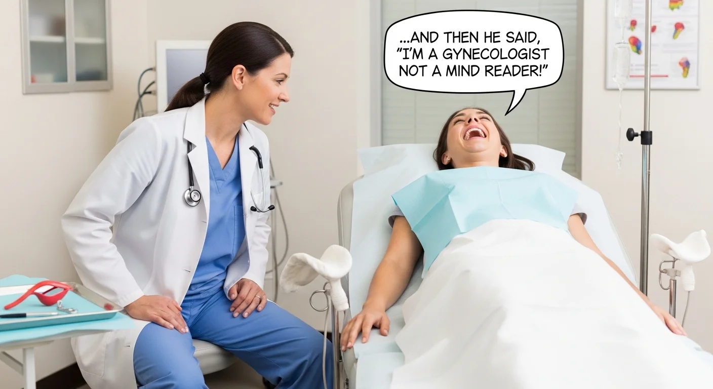 Gynecologist jokes read lips