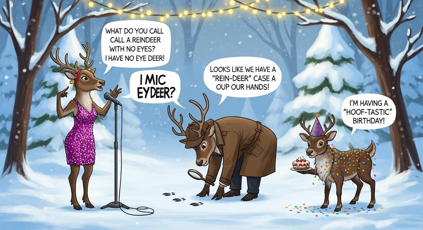 Reindeer Puns One-Liners