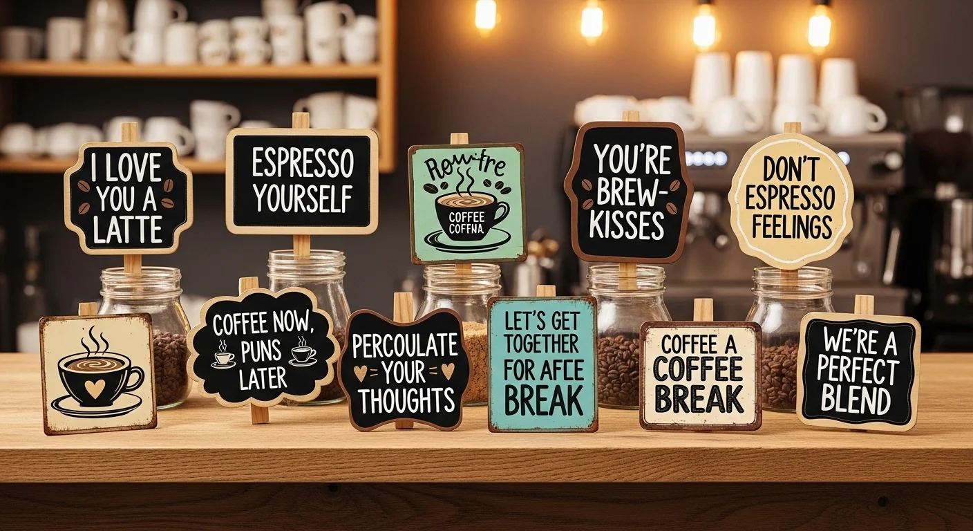 Short Coffee Puns for Work