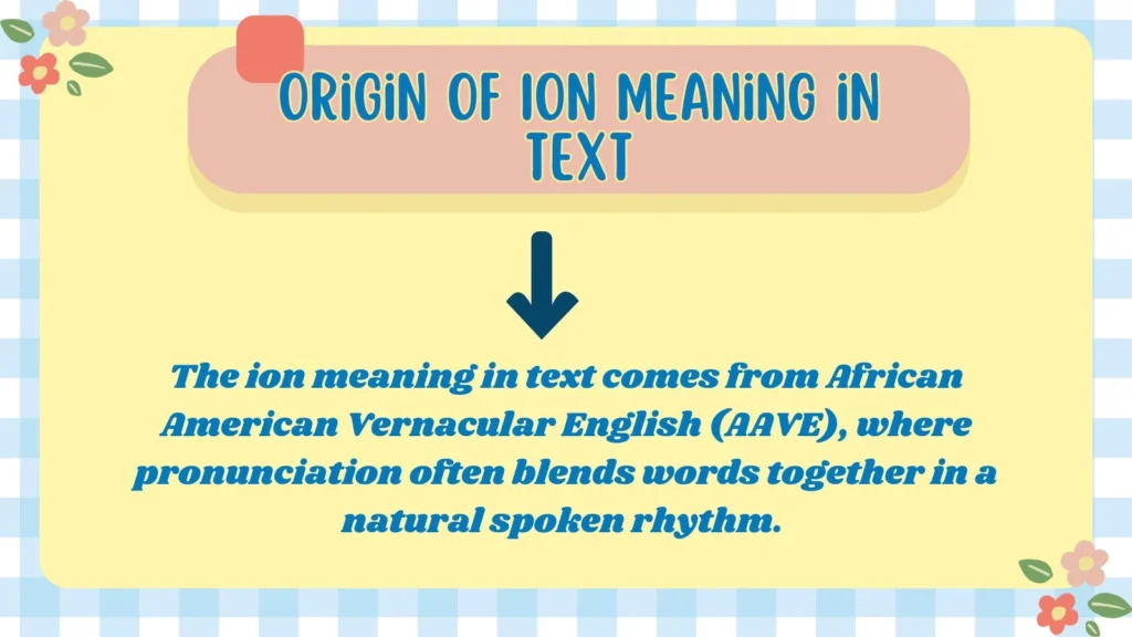 Origin of Ion Meaning in Text