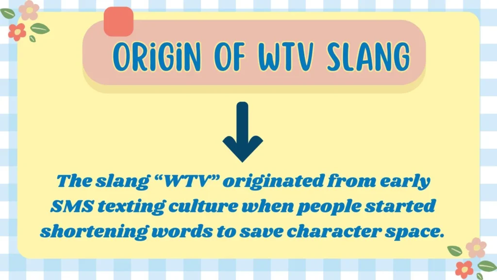 Origin of WTV Slang