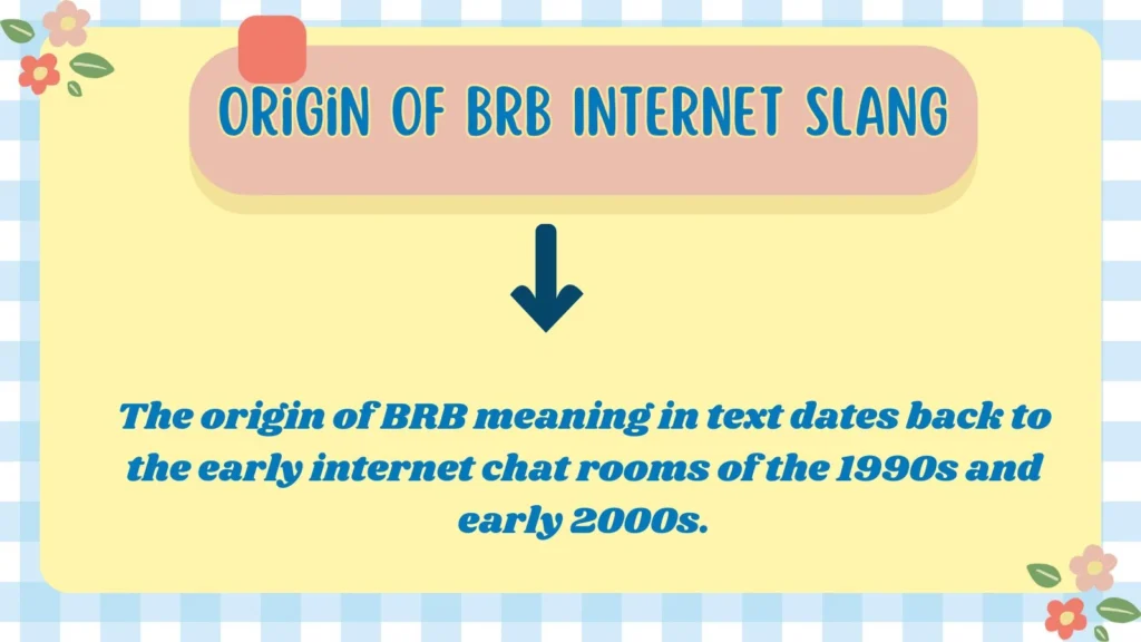 Origin of BRB Internet Slang