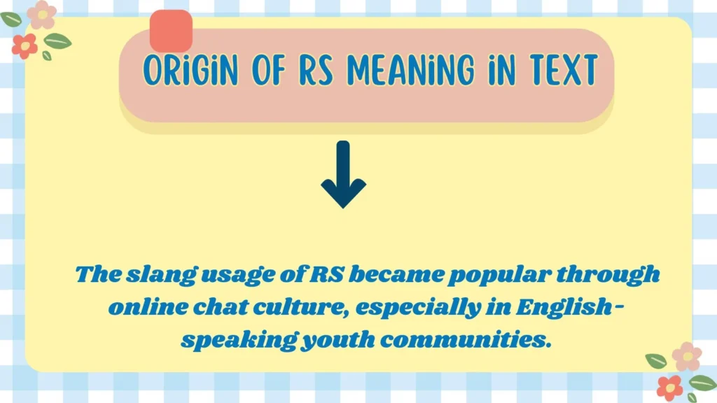 Origin of RS Meaning in Text